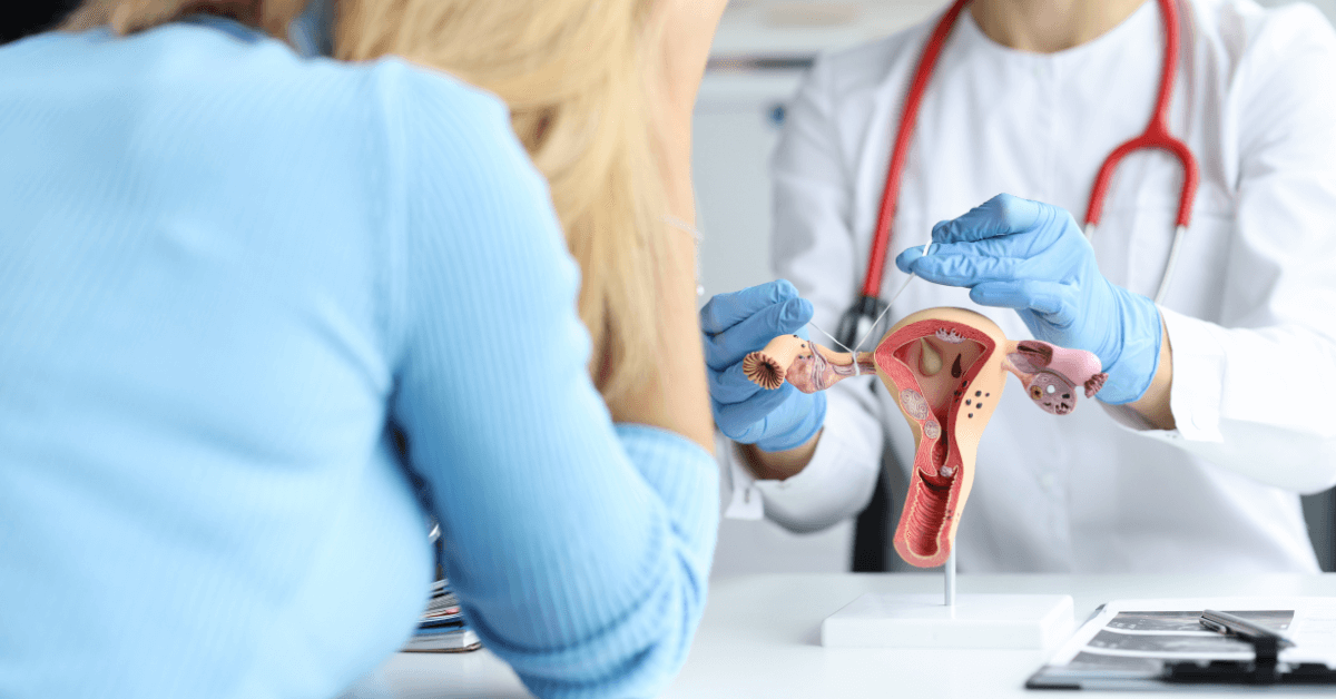 Tubal reversal diagram showing fallopian tube reconnection after ligation.